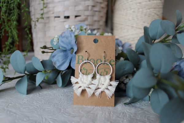 Jackie macrame earrings - Image 2