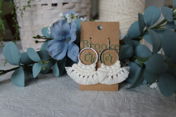 Raleigh macrame earrings